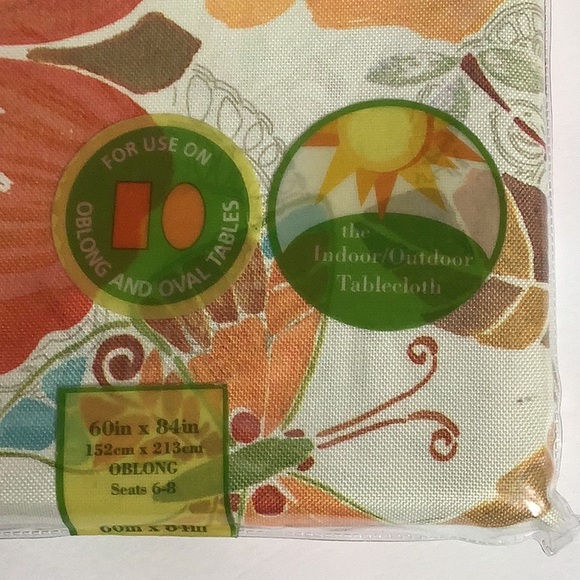 Excell Home Fashions Multicolor Indoor/Outdoor Tablecloth - Picture 3 of 7